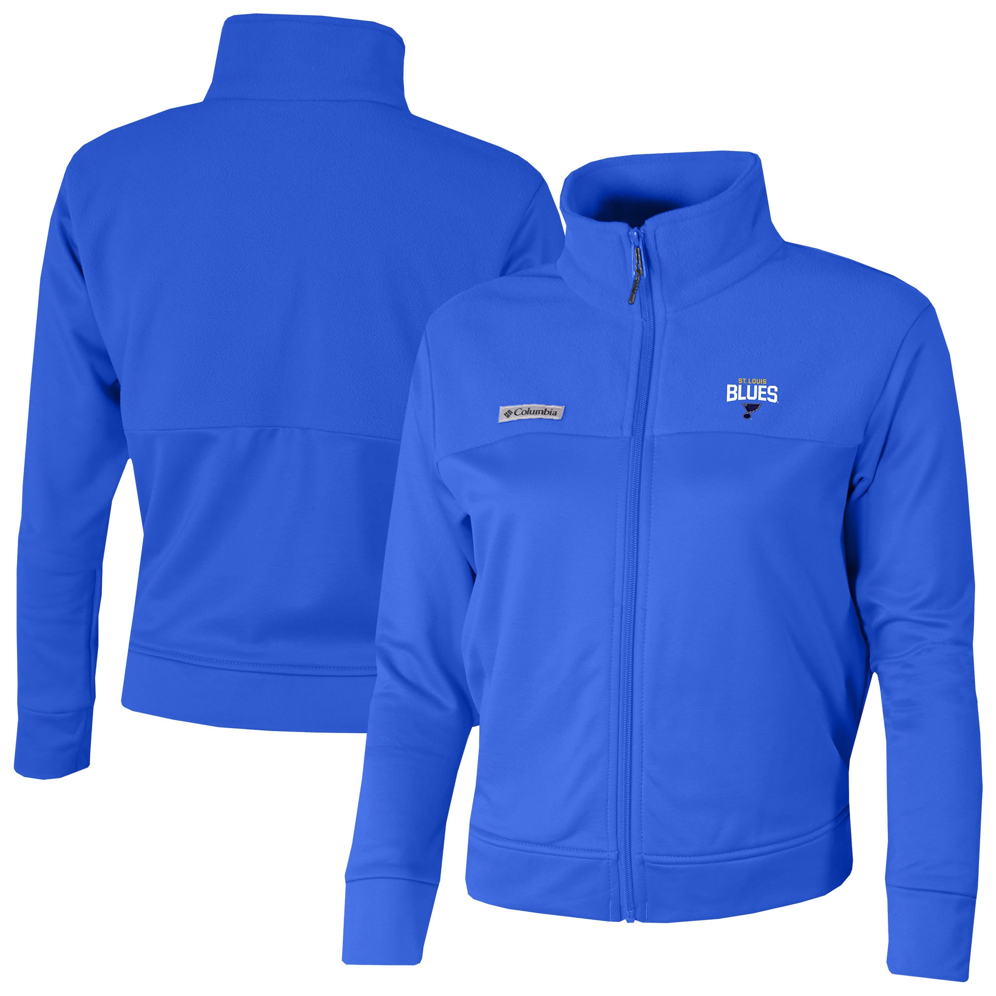 Veste polaire courte zippée Columbia Blue St. Louis Blues Omni-Wick pour femme